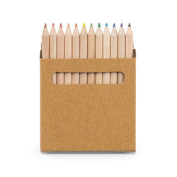 Caixa de cartão com 12 mini lápis de cor - CP791747